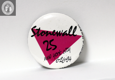 "Stonewall 25 New York City" with pink triangle, 1994