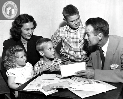 Lionel Van Deerlin with wife Mary Jo and three children