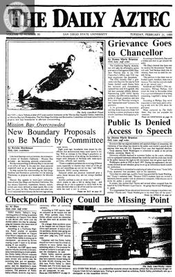 The Daily Aztec: Tuesday 02/21/1989