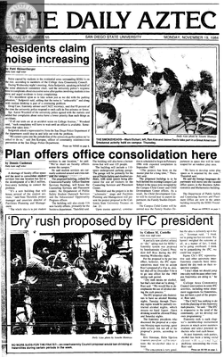The Daily Aztec: Monday 11/19/1984