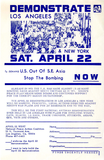 Demonstrate Los Angeles & New York Saturday April 22, 1972