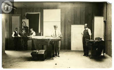 Normal School wood shop, 1915