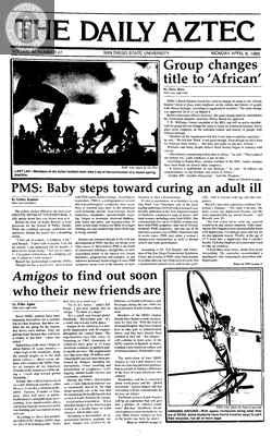The Daily Aztec: Monday 04/08/1985