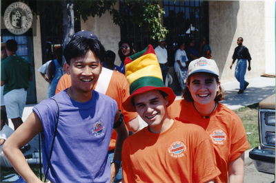 People wear San Diego Pride T-shirts at San Diego Pride, 1996