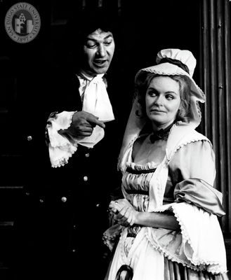 Ramon Bieri and an unidentified actress in The Merry Wives of Windsor, 1965