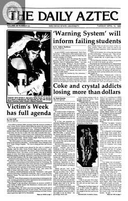 The Daily Aztec: Tuesday 04/16/1985