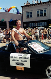 Jeremy Masse, Mr. Gay San Diego, in Pride parade, 1999