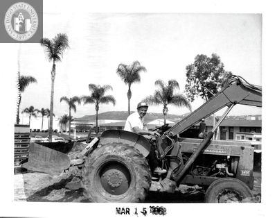 Herb Shade, Aztec Center construction site, 1968
