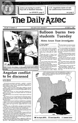 The Daily Aztec: Friday 10/03/1986