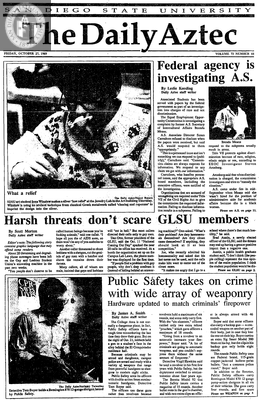 The Daily Aztec: Friday 10/27/1989