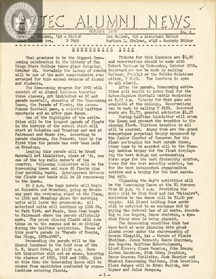 The Aztec Alumni News, Volume 8, Number 8, October 1950
