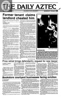 The Daily Aztec: Wednesday 02/01/1984