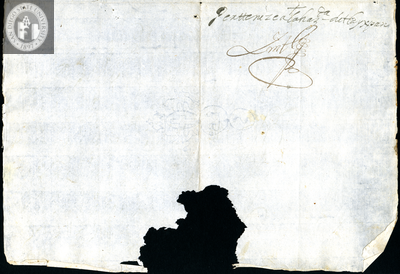 Urrutia de Vergara Papers, back of page 77, folder 16, volume 2, 1693