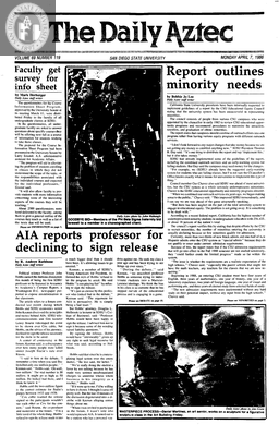 The Daily Aztec: Monday 04/07/1986