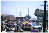 Truck and "San Diego Women's Chorus" banner in Pride parade, 1998