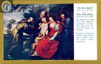 Rubens, "The Holy Family", Exposition, 1935