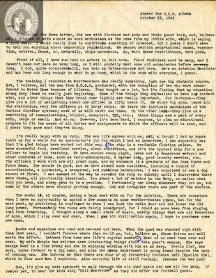 Letter from Robert A. Austin, 1943