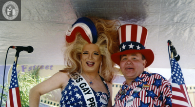 Miss Gay Pride and Nicole Murray-Ramirez at Pride parade, 2001