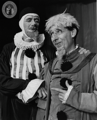 Hal Todd and another unidentified actor in The Knight of the Burning Pestle, 1957