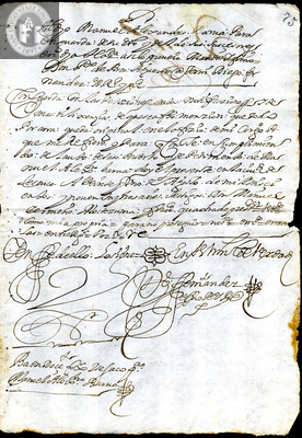 Urrutia de Vergara Papers, page 75, folder 16, volume 2, 1693