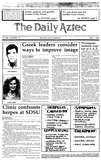 The Daily Aztec: Thursday 04/02/1987