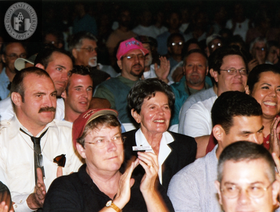 Delores Lesnick in crowd at Pride Rally, 2001