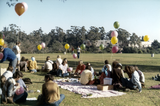 People on a lawn at San Diego Gay-In II in Balboa Park, 1971