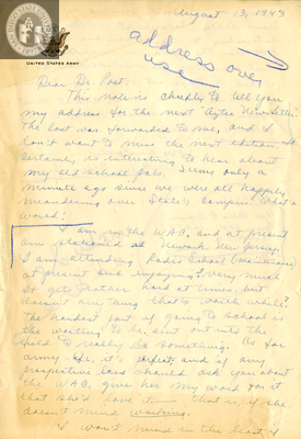 Letter from Celia Ellen Brown, 1943