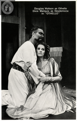 Douglas Watson and Dixie Marquis in Othello, 1967
