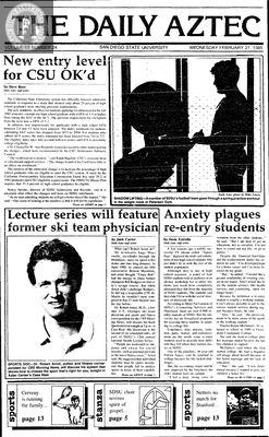 The Daily Aztec: Wednesday 02/27/1985