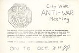 City wide anti-war meeting