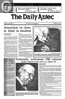 The Daily Aztec: Wednesday 01/28/1987