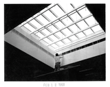 Completing skylight, Aztec Center construction, 1968