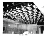Multipurpose room ceiling, Aztec Center construction site, 1968