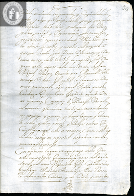 Urrutia de Vergara Papers, page 50, folder 15, volume 2, 1704