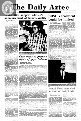 The Daily Aztec: Thursday 02/21/1991