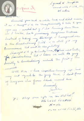 Letter from Gabriel Ferazzi, 1942