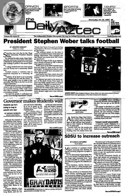 The Daily Aztec: Wednesday 10/20/1999