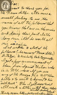 Letter from Charles W. Hilliard, 1942
