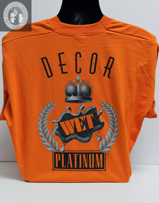 "Decor Wet Platinum," back of T-shirt for Christopher Street West, 1997