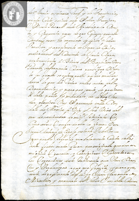 Urrutia de Vergara Papers, back of page 60, folder 15, volume 2, 1705
