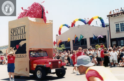 Special Delivery San Diego float in Pride parade, 1999