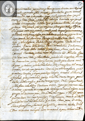 Urrutia de Vergara Papers, page 27, folder 12, volume 2, 1641