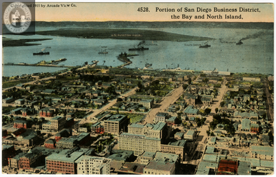 Aerial view, Downtown San Diego and San Diego Bay