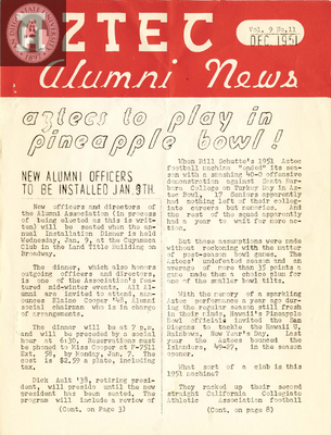 The Aztec Alumni News, Volume 9, Number 11, December 1951