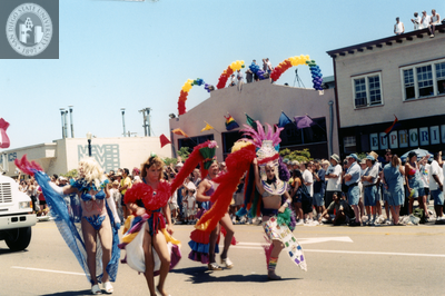 Marchers at Pride parade, 1999