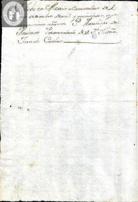 Urrutia de Vergara Papers, back of page 36, folder 5, volume 1, 1555