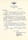 Letter from Harold B. Baker, 1943
