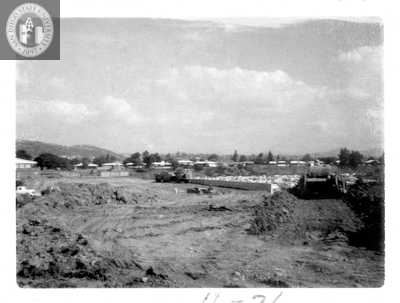 Excavation, Aztec Center construction site, 1966