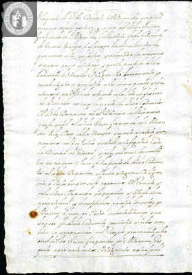 Urrutia de Vergara Papers, back of page 55, folder 15, volume 2, 1705